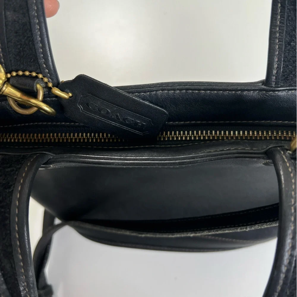 Vintage Coach Bleecker Basket Bag # 9301 in Black Small - Picture 12 of 13